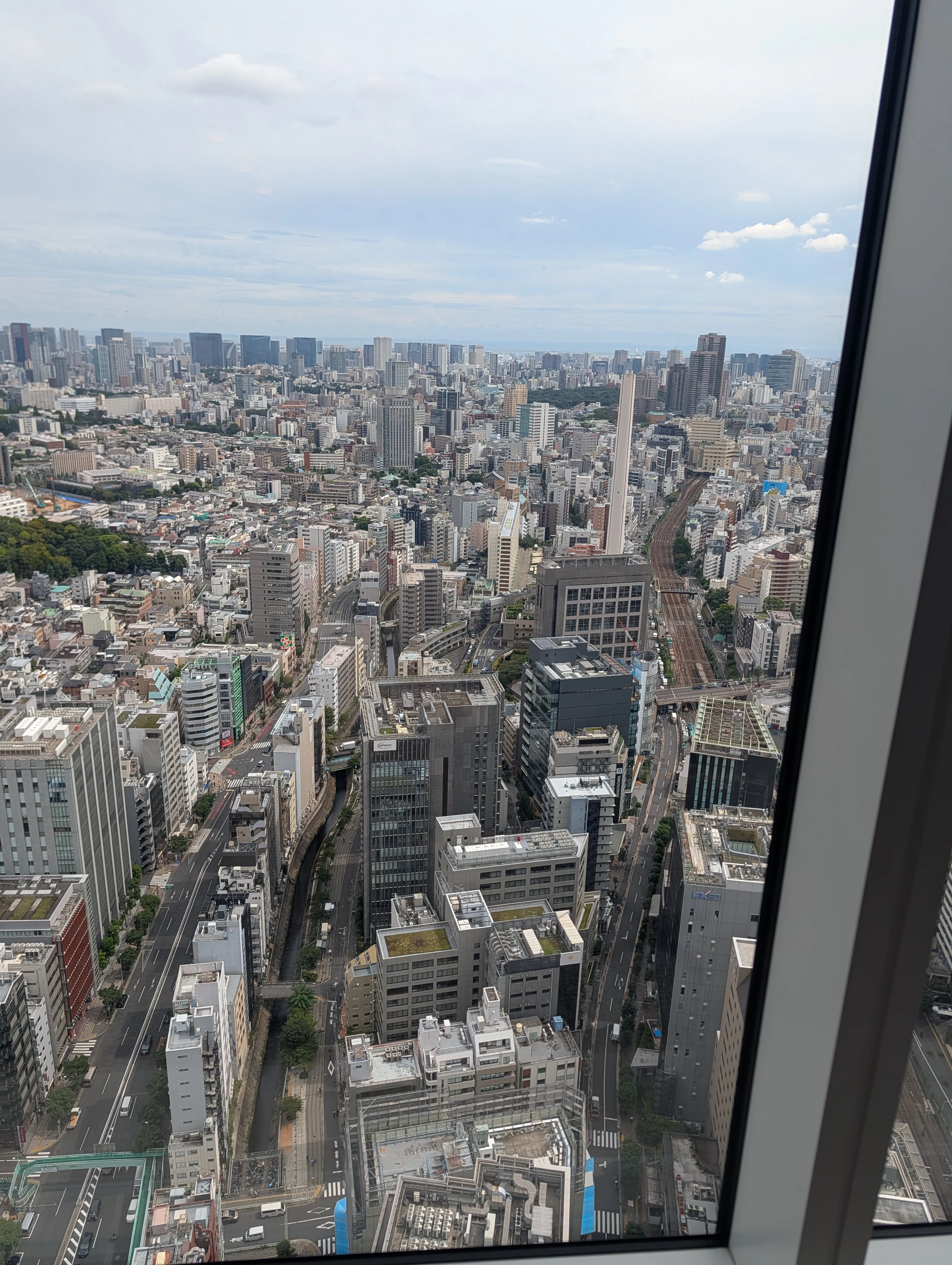辦公室落地窗外的澀谷景色